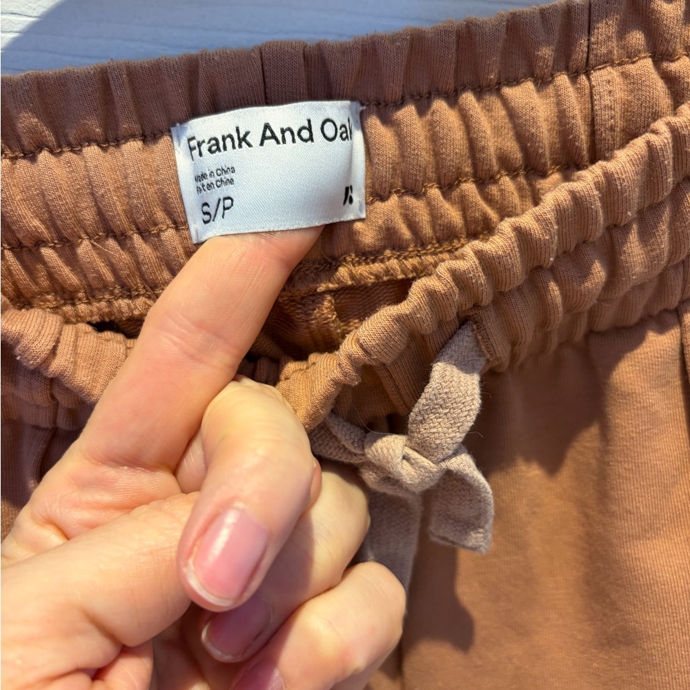 Frank and Oak Tailored track pants light brick colour - Picture 4 of 6